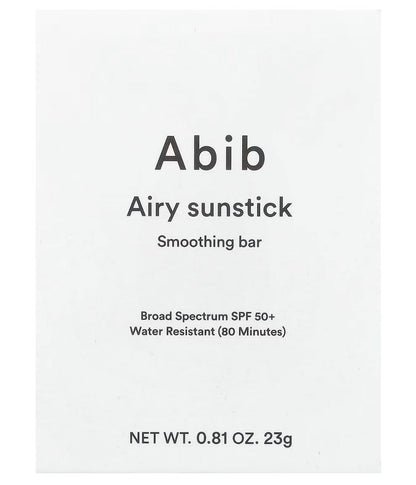 Abib Airy Sunstick Smoothing Bar - Non-Greasy Formula Lightweight & Non-Sticky No White Cast Absorbs Quickly Sunscreen Spf50 Abib