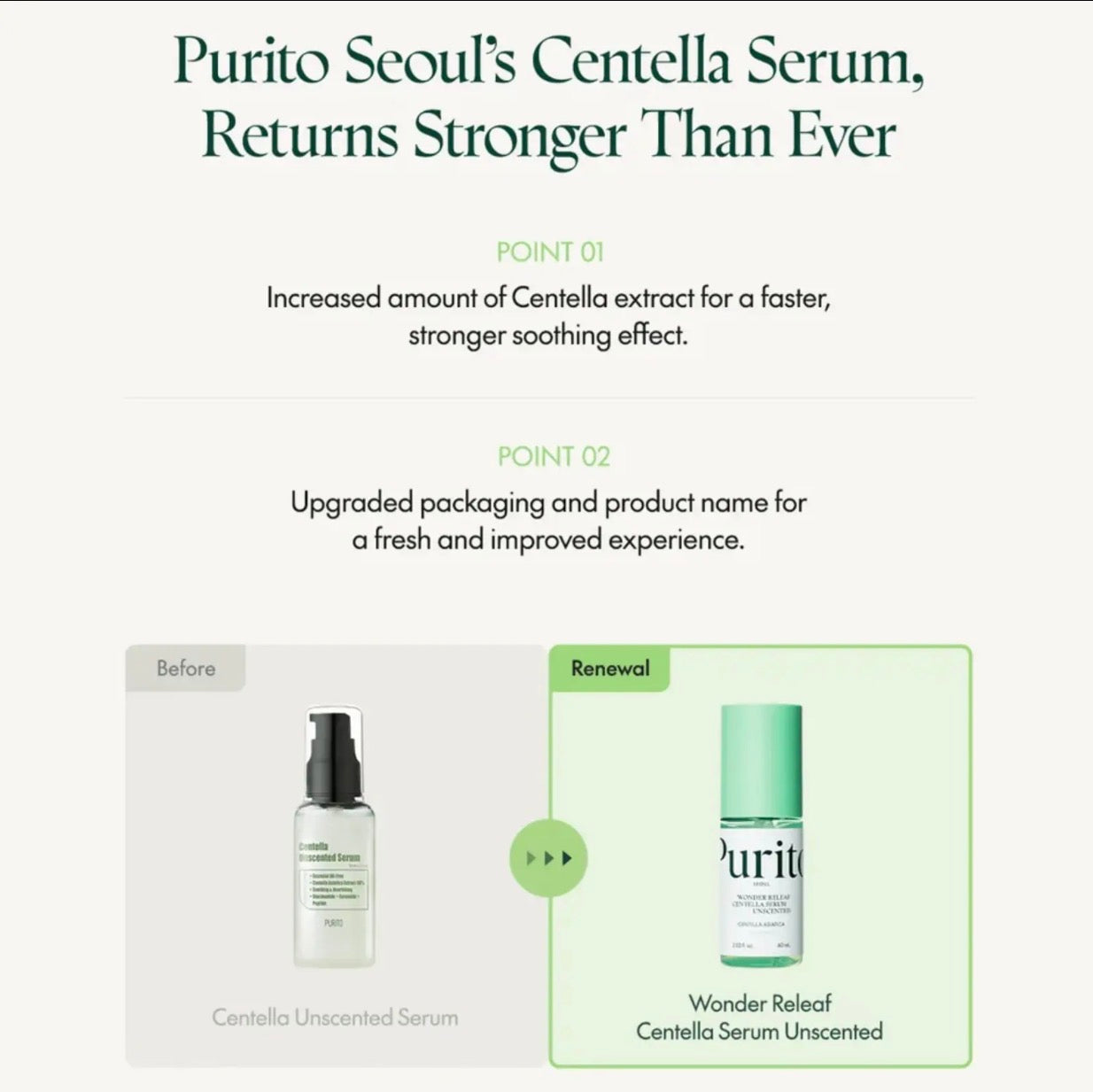 Purito SEOUL - Wonder Releaf Centella Serum Unscented PURITO SEOUL