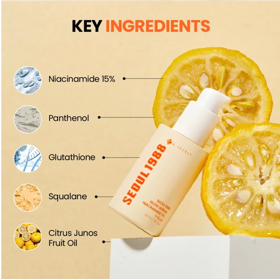 K-Secret SEOUL 1988 GLOW SERUM : NIACINAMIDE 15% + YUJA K Secrect