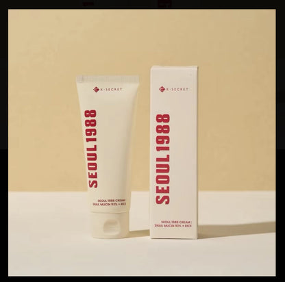K Secret- Seoul 1998 Cream: Snail Mucin 93% + Rice. Deep Hydration long lasting Hydration 100ml K Secrect