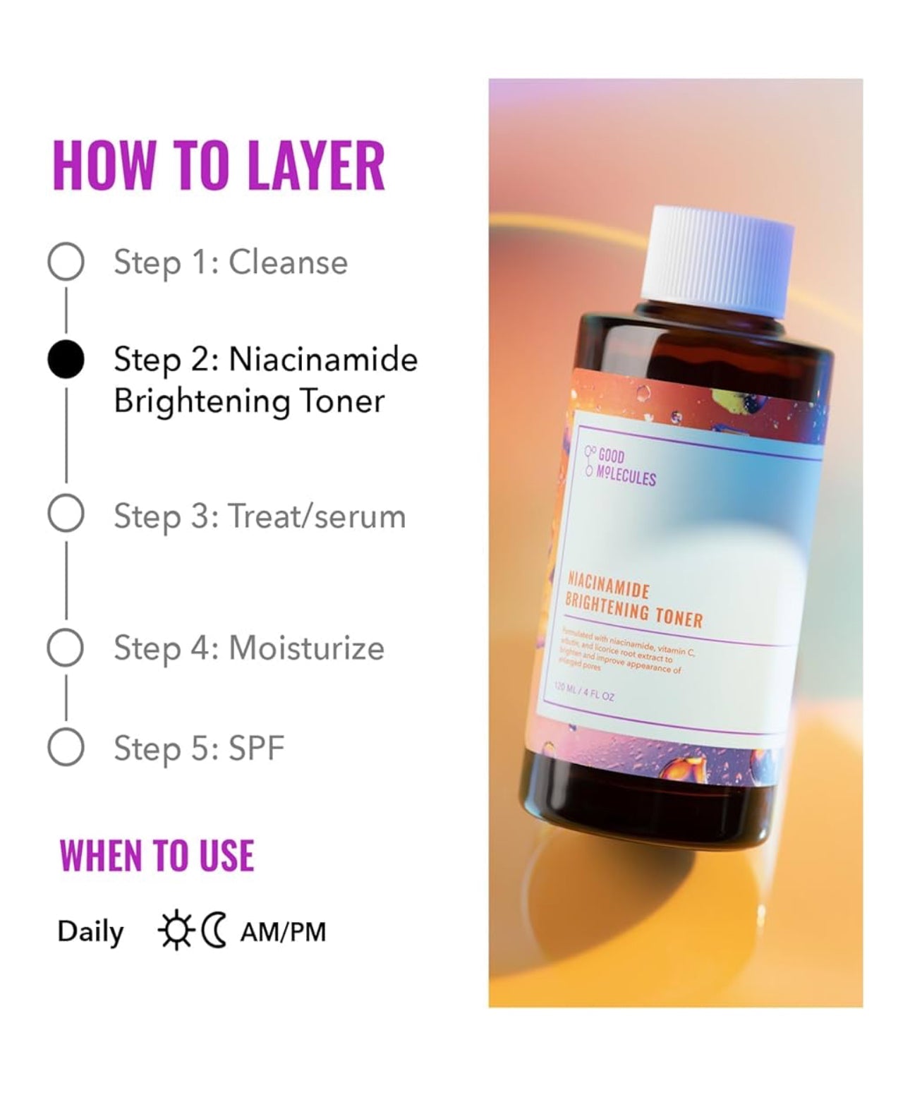 Good Molecules Niacinamide Brightening Toner 120ml Good Molecules