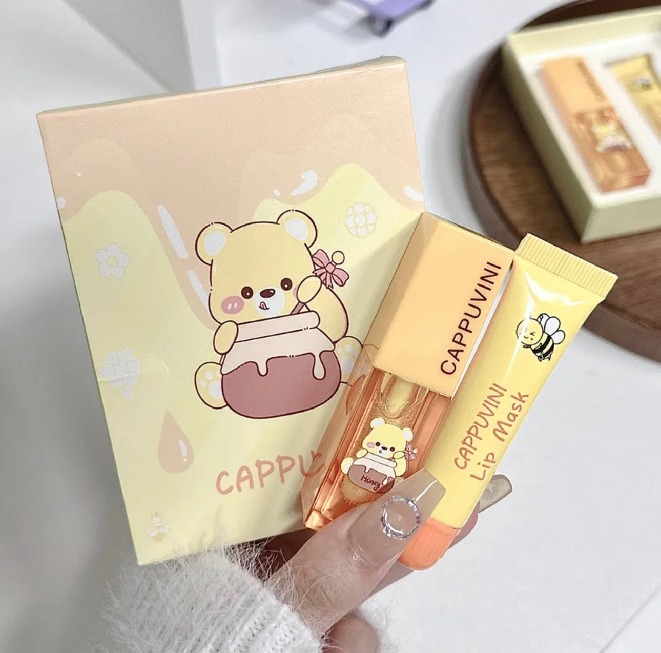 Cappuvini - Honey Lip Oil & Lip Mask Set Cappuvini