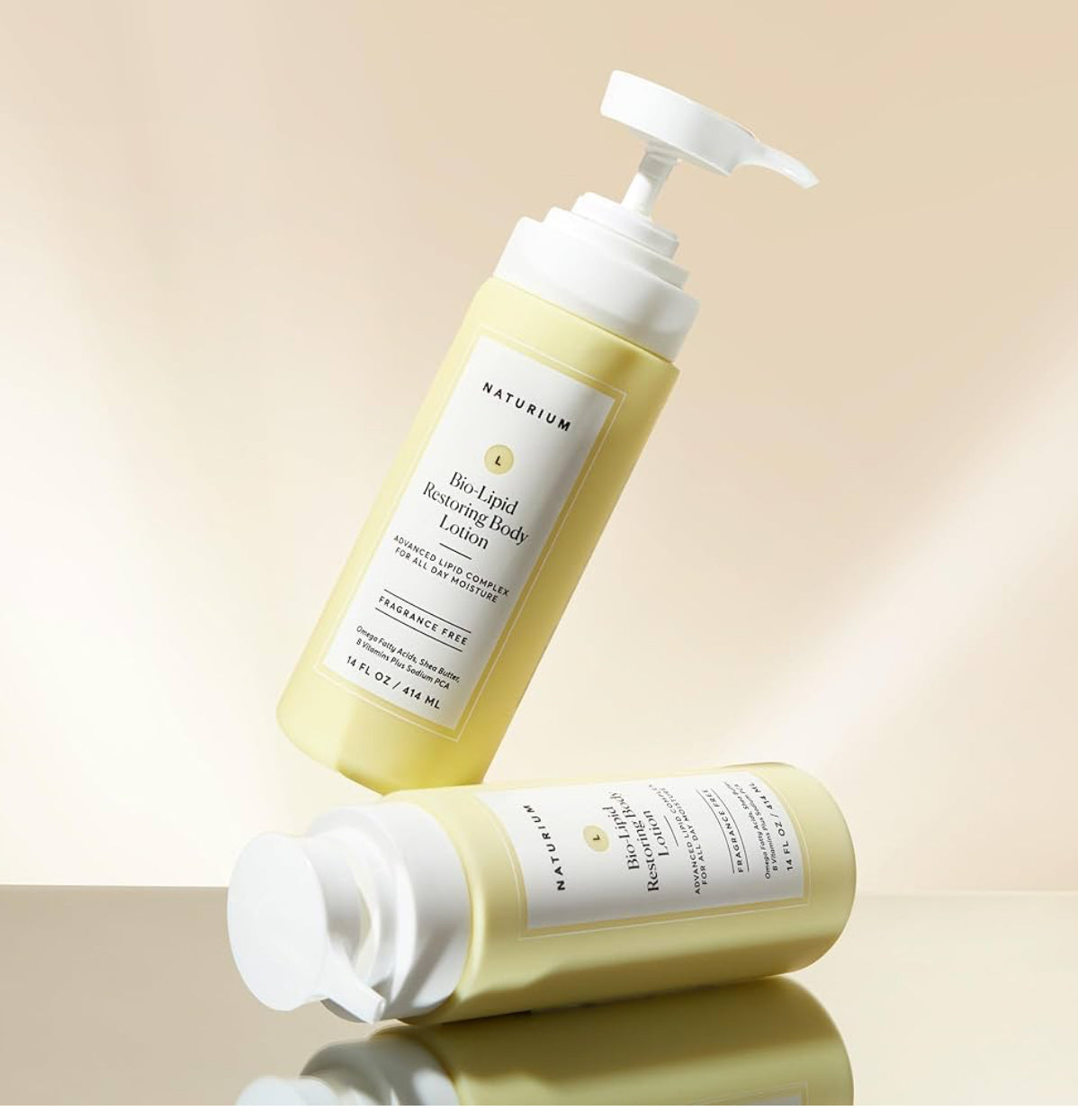 Naturium Bio-Lipid Restoring Moisturizing Body Lotion with Shea Butter, Fragrance Free, 14 oz / 414ml NATURIUM