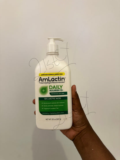 AmLactin Daily Nourish Body Lotion with 12% Lactic Acid .