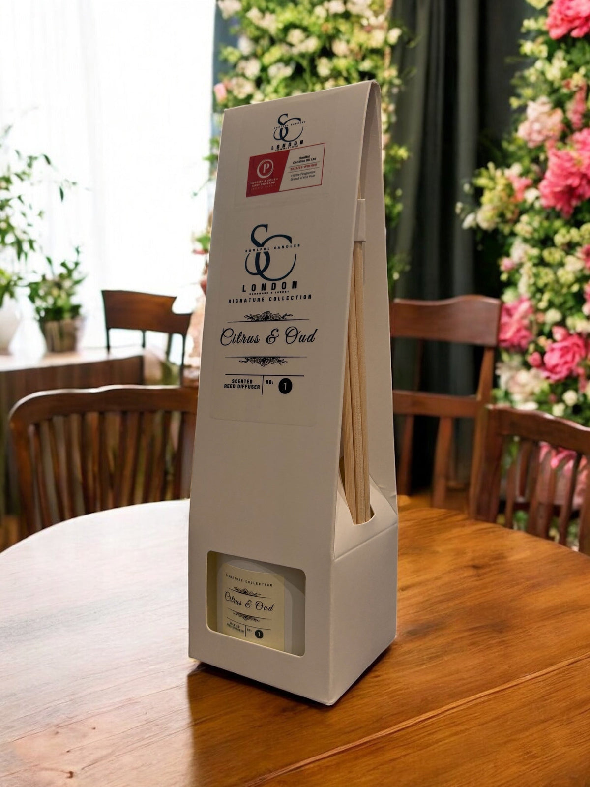 Citrus & Oud Reed Diffuser (100ml) – Luxury, Long‑Lasting Home Fragrance Soulful Candles Uk