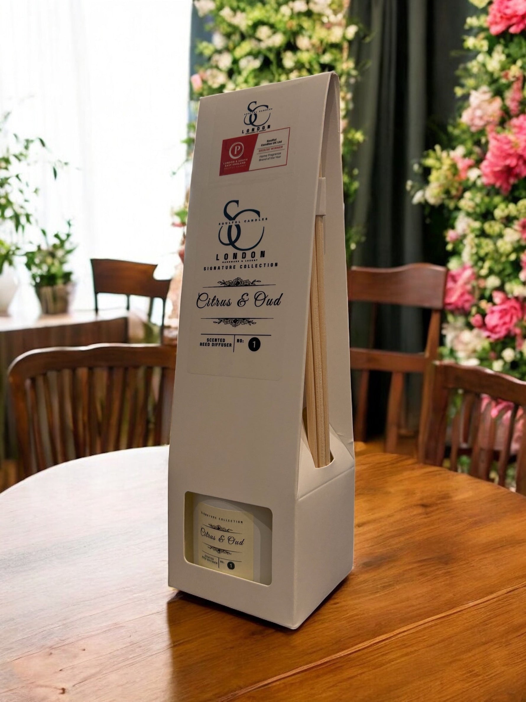 Citrus & Oud Reed Diffuser (100ml) – Luxury, Long‑Lasting Home Fragrance Soulful Candles Uk