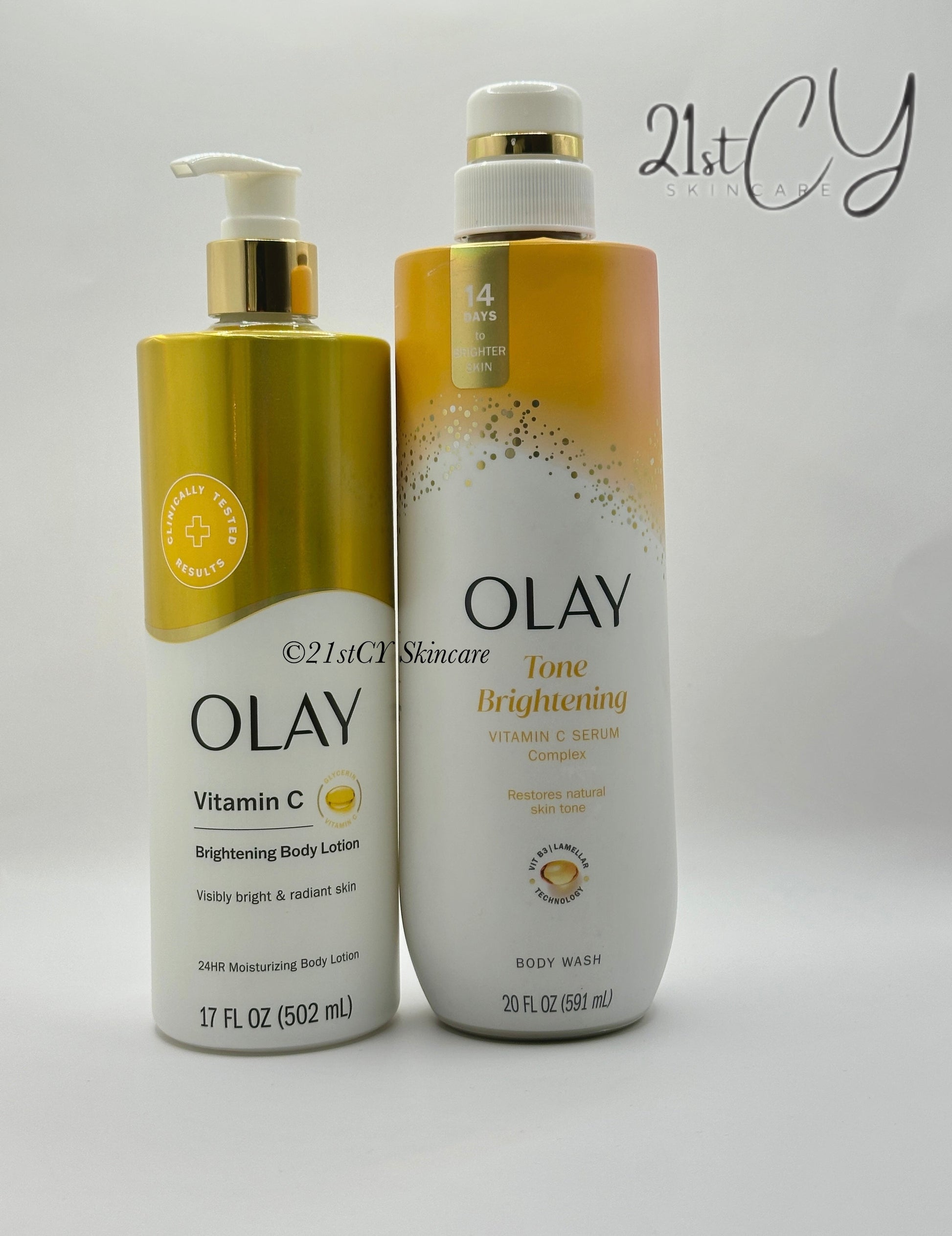 OLAY Vitamin C Body Wash & Lotion -591ML & 502ML OLAY