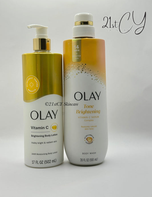 OLAY Vitamin C Body Wash & Lotion -591ML & 502ML OLAY