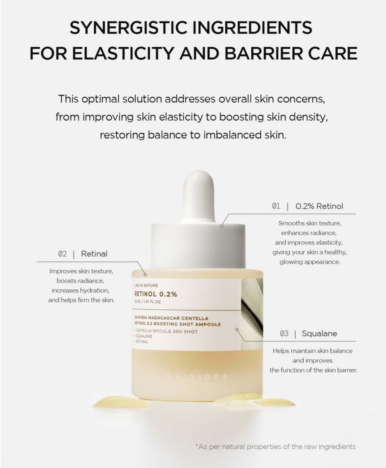 Skin1004 Madagascar Centella Retinol 0.2% Boosting Shot Ampoule -30ml Skin1004