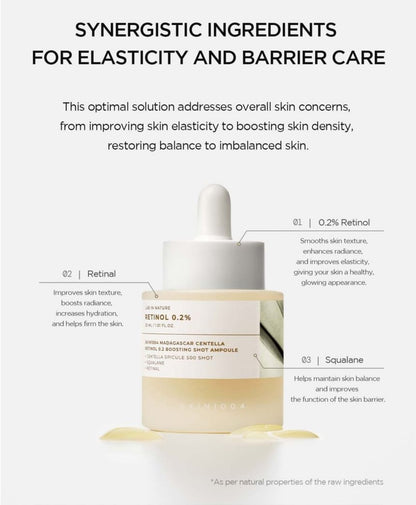 Skin1004 Madagascar Centella Retinol 0.2% Boosting Shot Ampoule -30ml Skin1004
