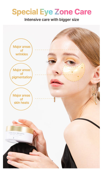 K-Secret Extra Illuminating Hydrogel Eye Gel Patches with Vitamin C -60 Each for Skin Care K Secrect