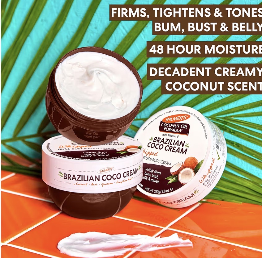 Palmer's Cocoa Butter Formula Body Cream,Tahitian Vanilla | Brazilian Coco 8.8 Oz Palmers