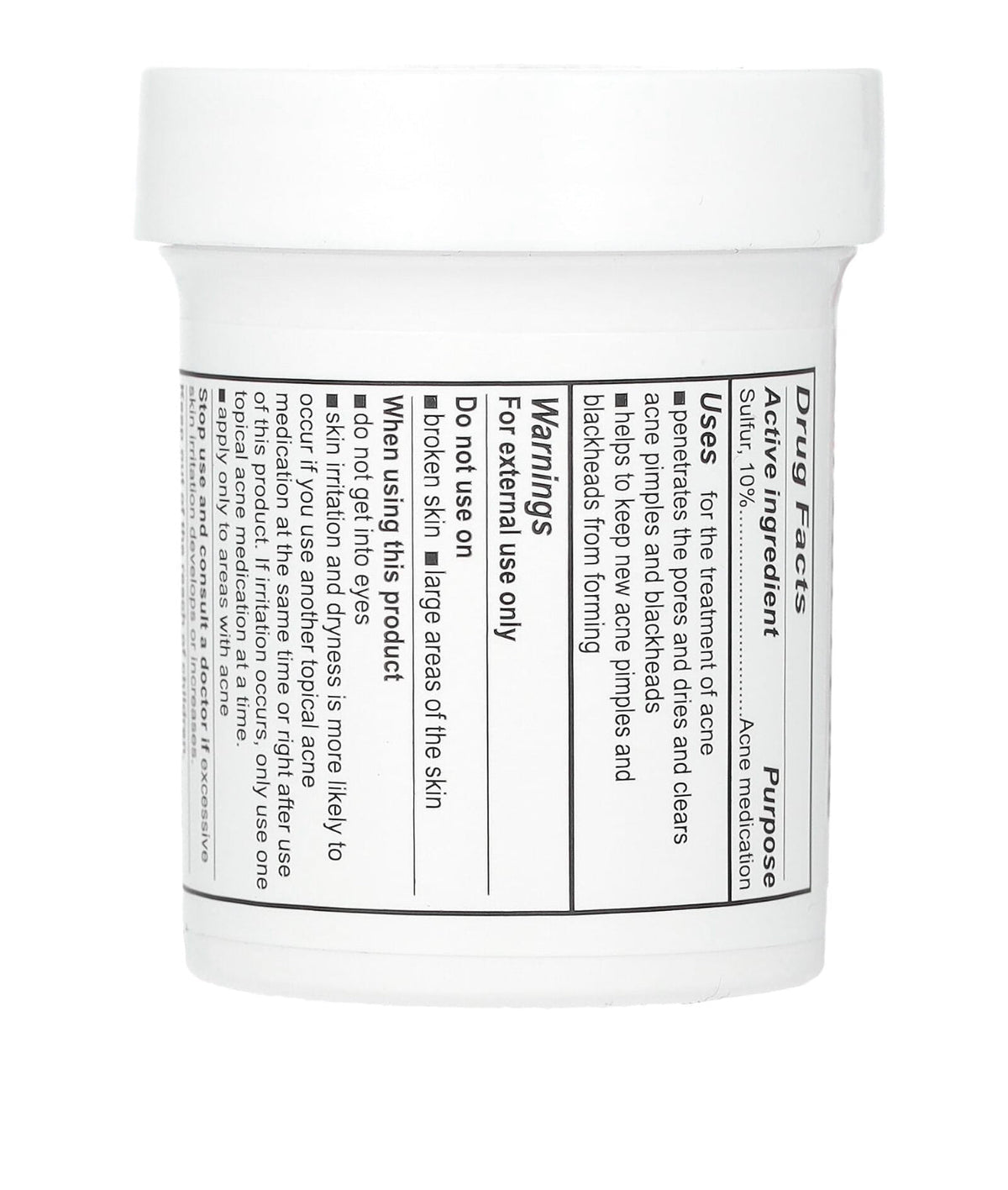 De la Cruz Acne Remedy ointment with 10% Sulfur De la Cruz