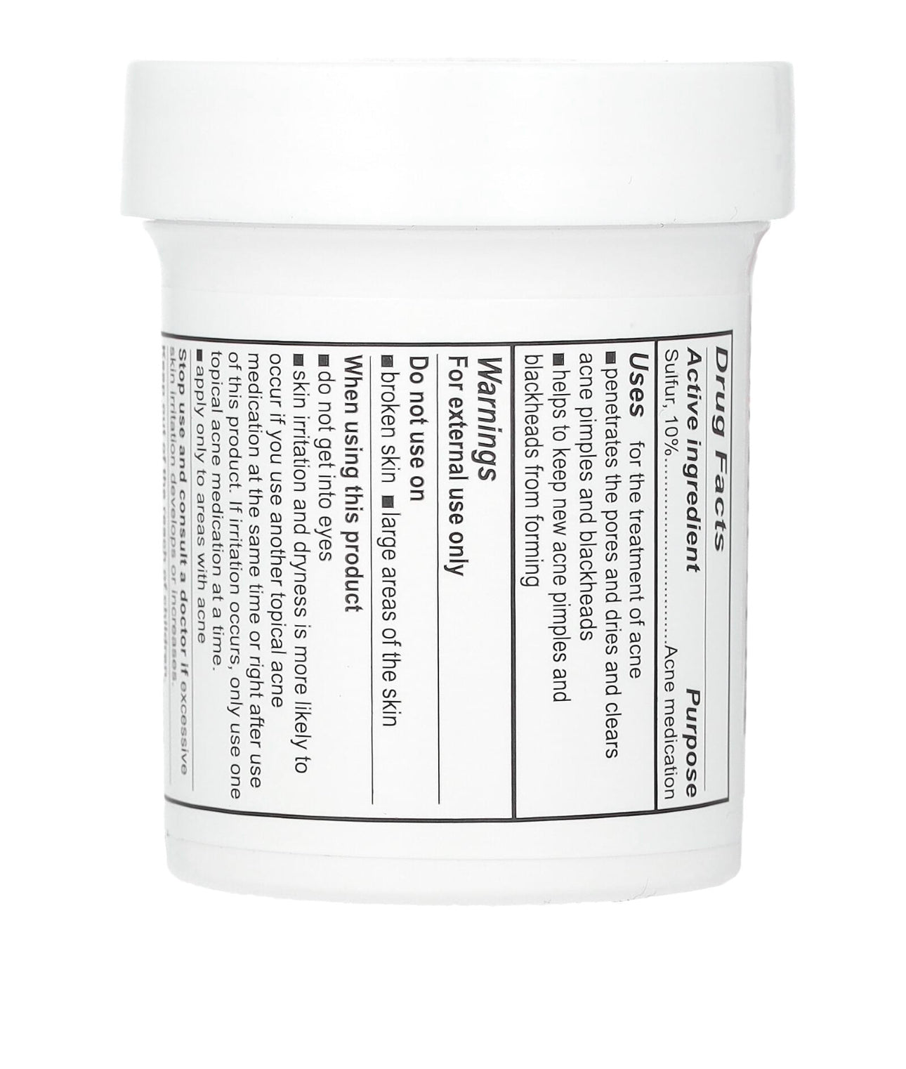 De la Cruz Acne Remedy ointment with 10% Sulfur De la Cruz