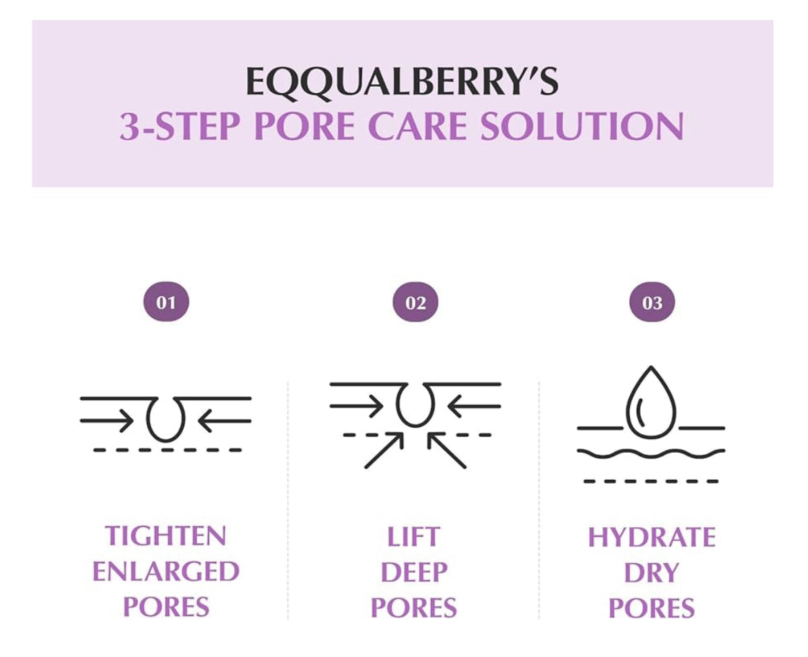 Equal Berry Purple PDRN Pore Minimizing Serum - Vegan Collagen & Peptides for Pore Refining & Skin Elasticity with Niacinamide & CICA Exosome for Calming Korean Glass Skin 1.01 FL OZ /30ml EQQUALBERRY