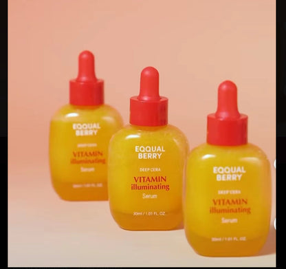 EQQUALBERRY Vitamin C illuminating Serum – Fade Dark Spots, Hydrate & Glow | 40% Acerola, Niacinamide & Hyaluronic Acid | Anti-Aging & Skin Repair – 30ml EQQUALBERRY