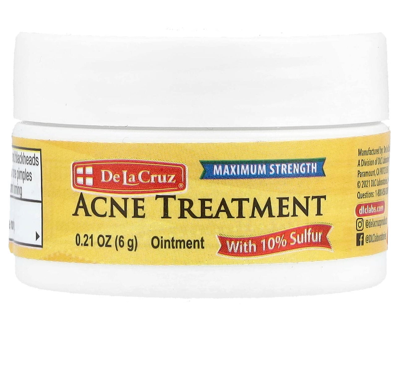 De la Cruz Acne Remedy ointment with 10% Sulfur De la Cruz