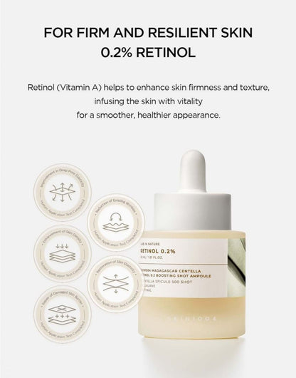 Skin1004 Madagascar Centella Retinol 0.2% Boosting Shot Ampoule -30ml Skin1004