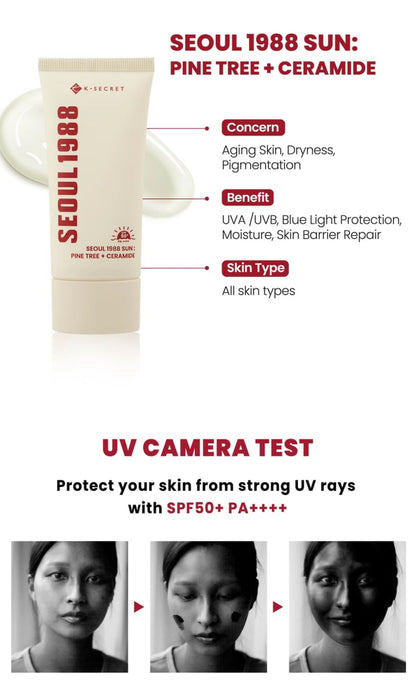 K-SECRET SEOUL1988 SUN: PINE TREE + CERAMIDE 50ml 21stCY