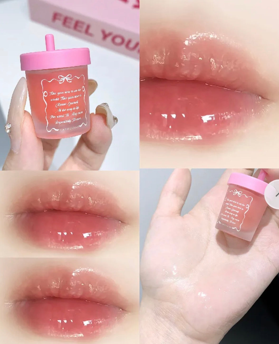 Juicy Straw Cup Lip Gloss - Strawberry & Blueberry- (4.8gx2). Cappuvini