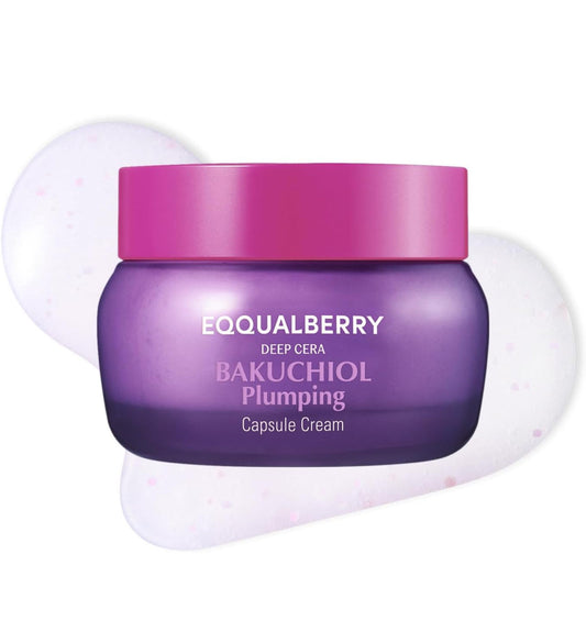 EQQUALBERRY Deep Cera Bakuchiol Plumping Capsule Cream for Skin Firming and Hydration 50ml EQQUALBERRY