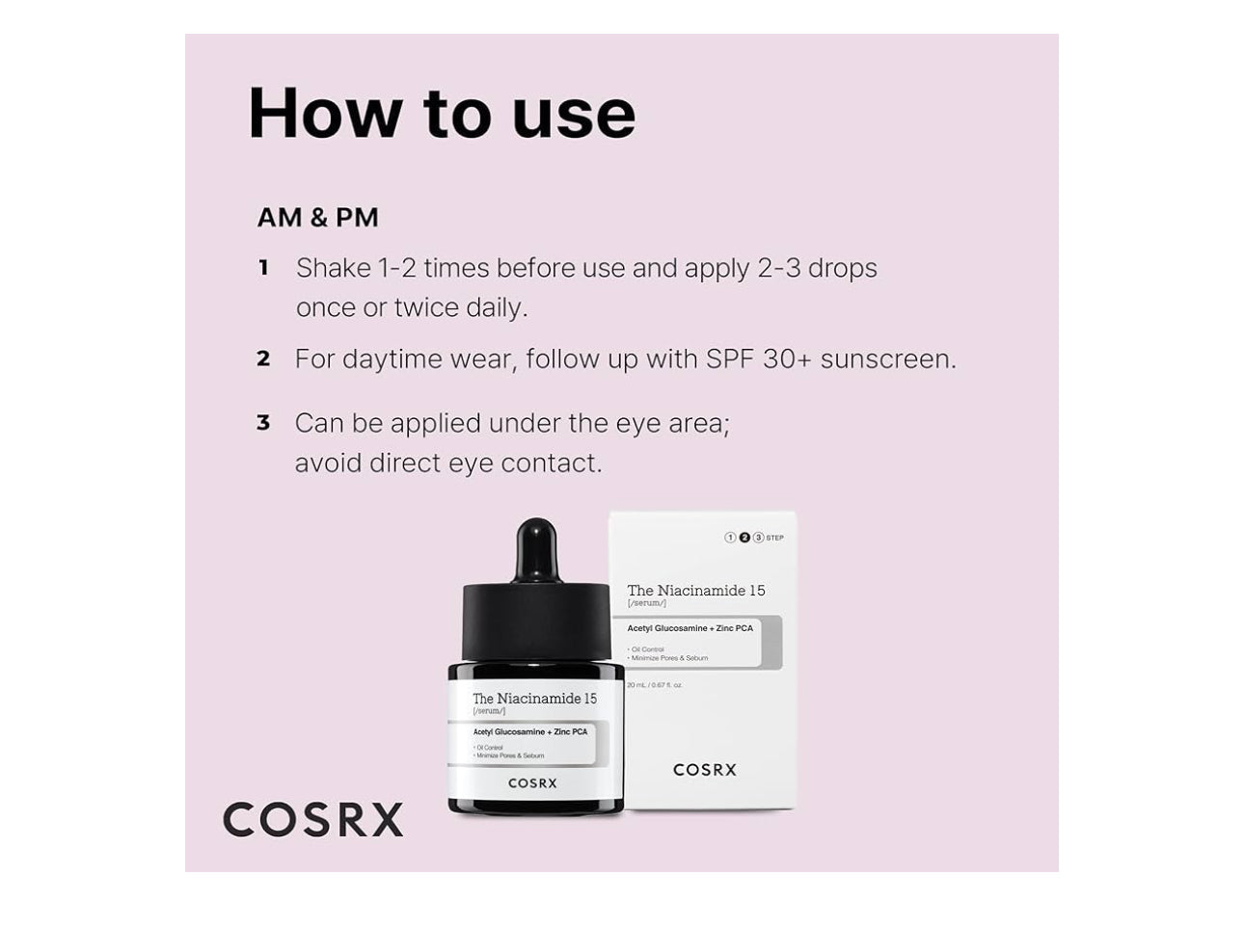 COSRX Niacinamide 15% Face Serum, Minimizing Pores & Sebums, Blemish Treatments for Discoloration, Dark Spots, Enlarged Pores, Anti-aging, 20 ml, Cosrx