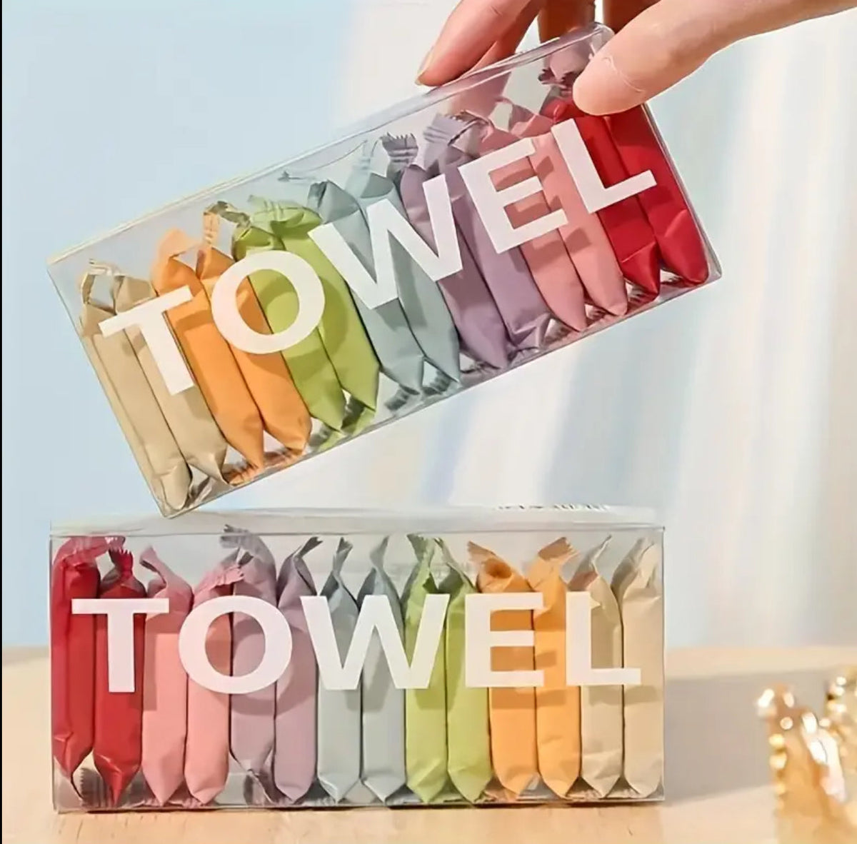 7/14pcs Portable Compressed Disposable Towels, Thickened Compressed Disposable Facial Tissues, Perfect For Travel And Home Use 21stCY