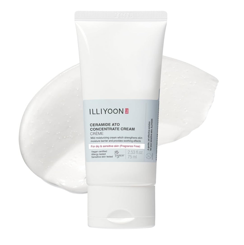 ILLIYOON Ceramide Ato Concentrate Cream Moisturiser for Dry&Sensitive Skin, 100hr Hydration, Restoring Skin Barrier ILLIYOON