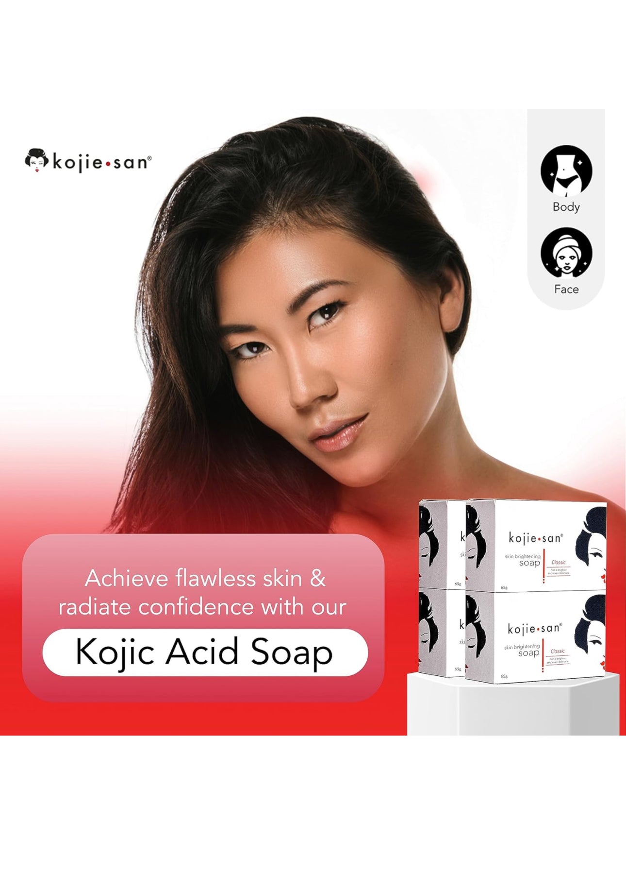 Kojie San Skin Brightening Soap - Original Kojic Acid, Dark Spot Remover Bar Soap with Coconut & Tea Tree Oil