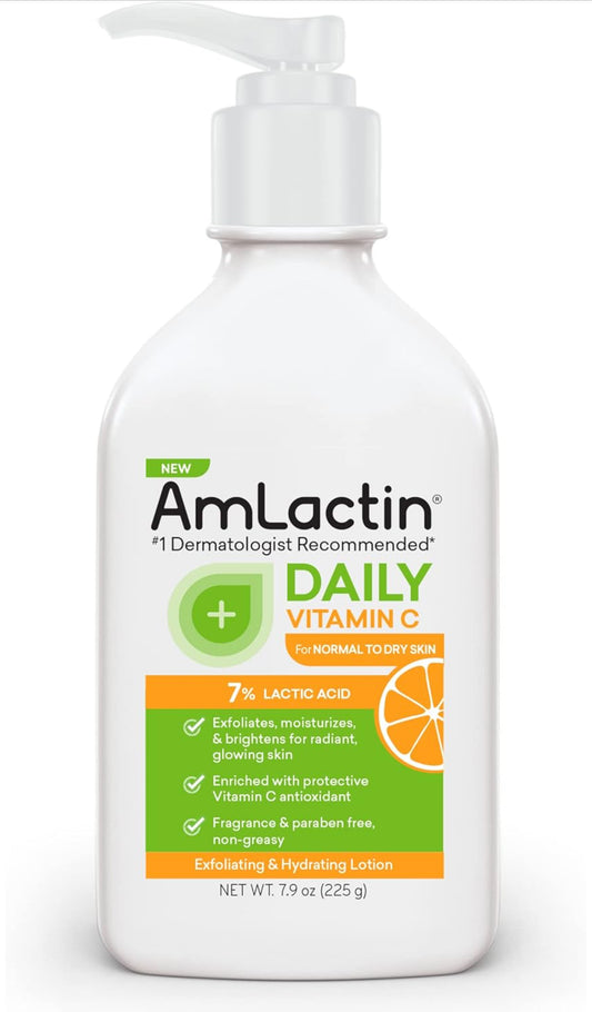 AmLactin Daily Vitamin C  Body Lotion with 7% Lactic Acid.