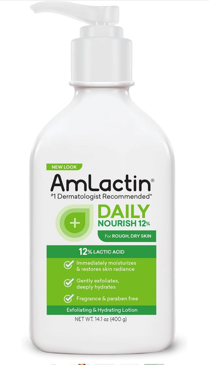 AmLactin Daily Nourish Body Lotion with 12% Lactic Acid .