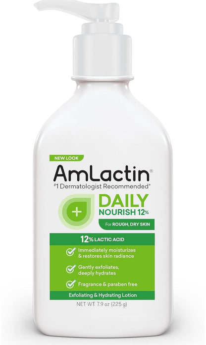 AmLactin Daily Nourish Body Lotion with 12% Lactic Acid .