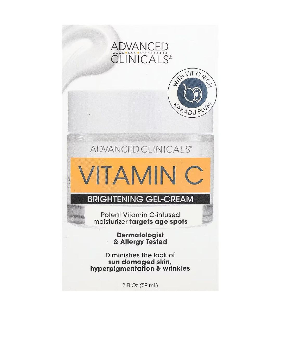 Advanced Clinicals Vitamin C Brightening Face Gel Cream-59ml Advance Clinical