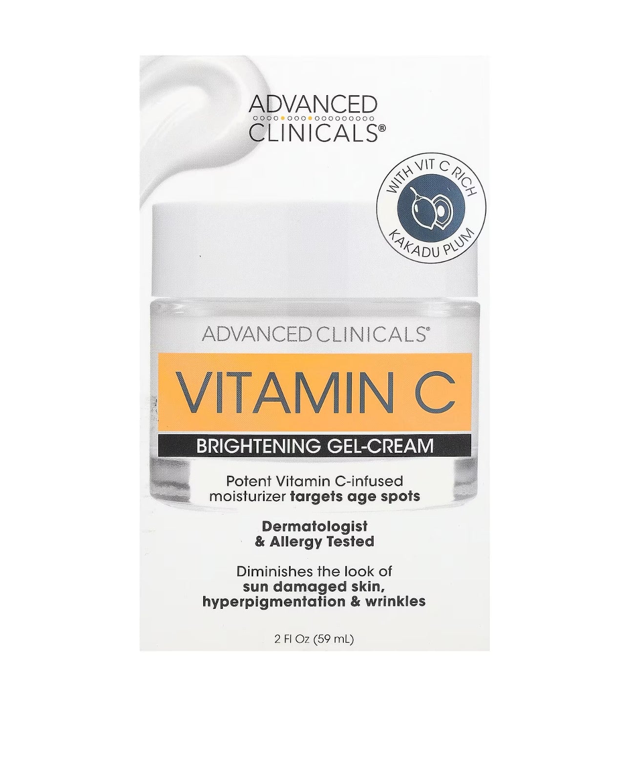 Advanced Clinicals Vitamin C Brightening Face Gel Cream-59ml