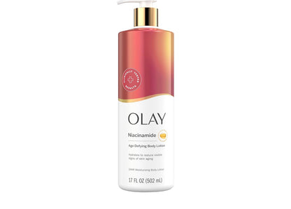 Olay Age Defying & Hydrating Body Lotion for Women with Niacinamide, 24hr Moisturizing, Vitamin E & Vitamin B3 Complex, Fast Absorbing Formula, 17 fl oz/502ML.