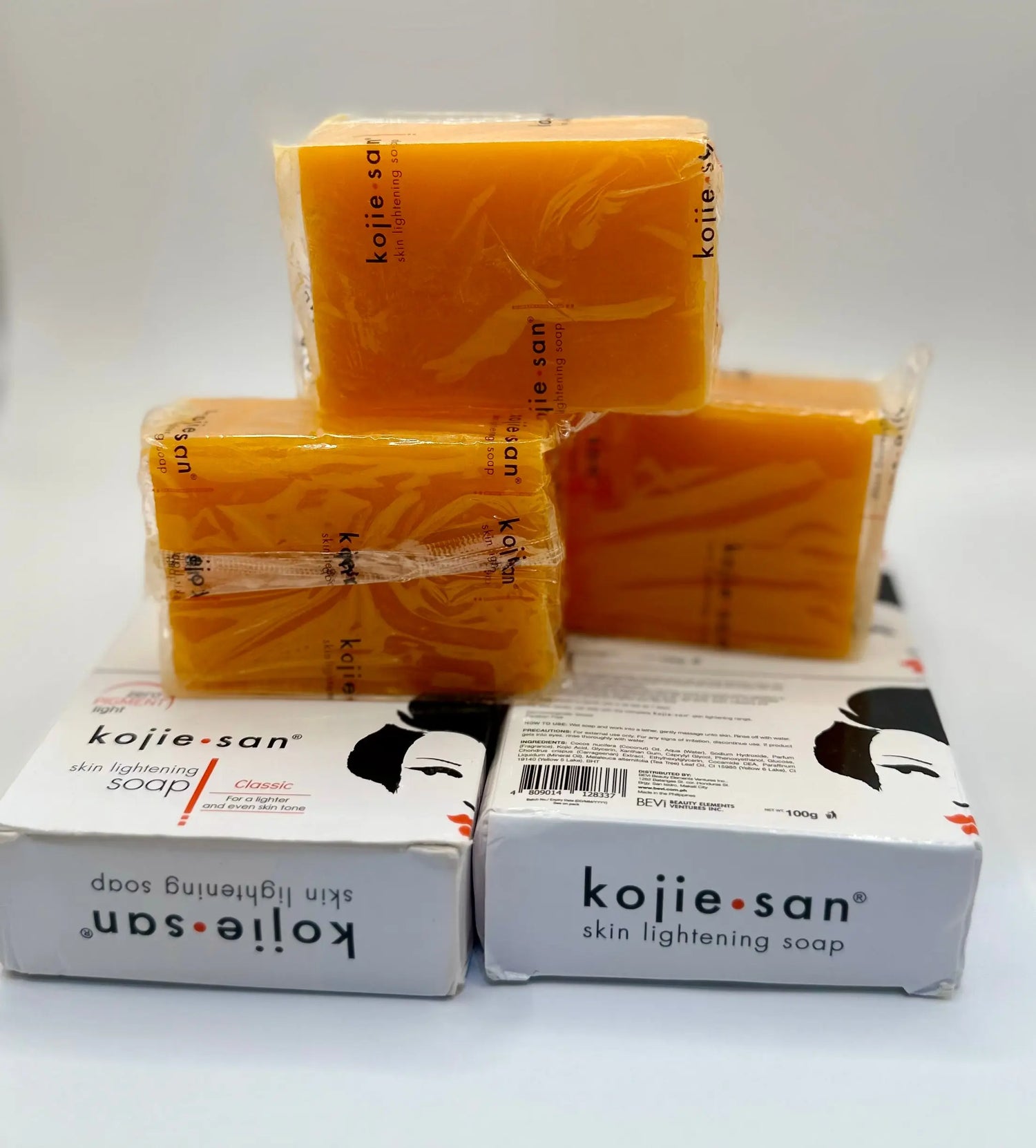 Kojie San Skin Brightening Soap - Original Kojic Acid, Dark Spot Remover Bar Soap with Coconut & Tea Tree Oil Kojie San