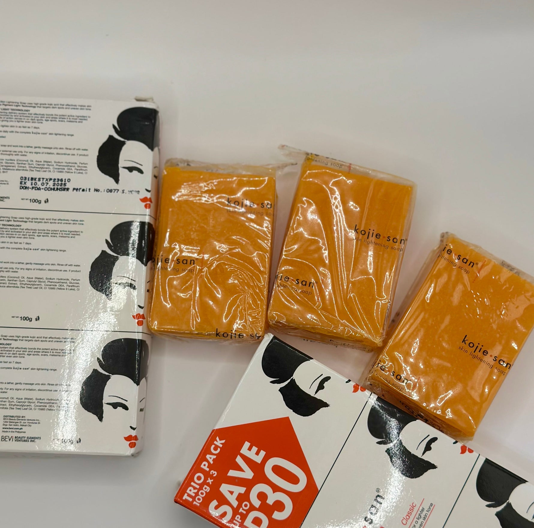 Kojie San Skin Brightening Soap - Original Kojic Acid, Dark Spot Remover Bar Soap with Coconut & Tea Tree Oil Kojie San