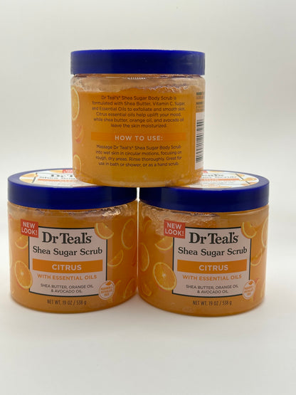 Dr Teal's Shea Sugar Body Scrub, Daytime with Vitamin C