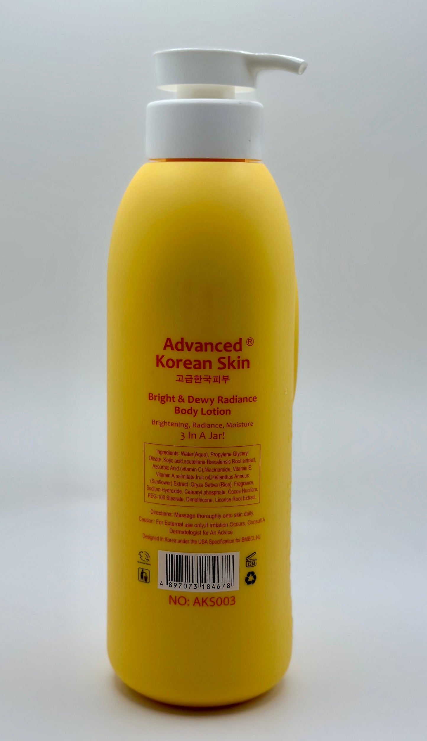 Advanced Korea Skin Bright & Clear Body Gel Wash & Lotion -1200ml & 500ml