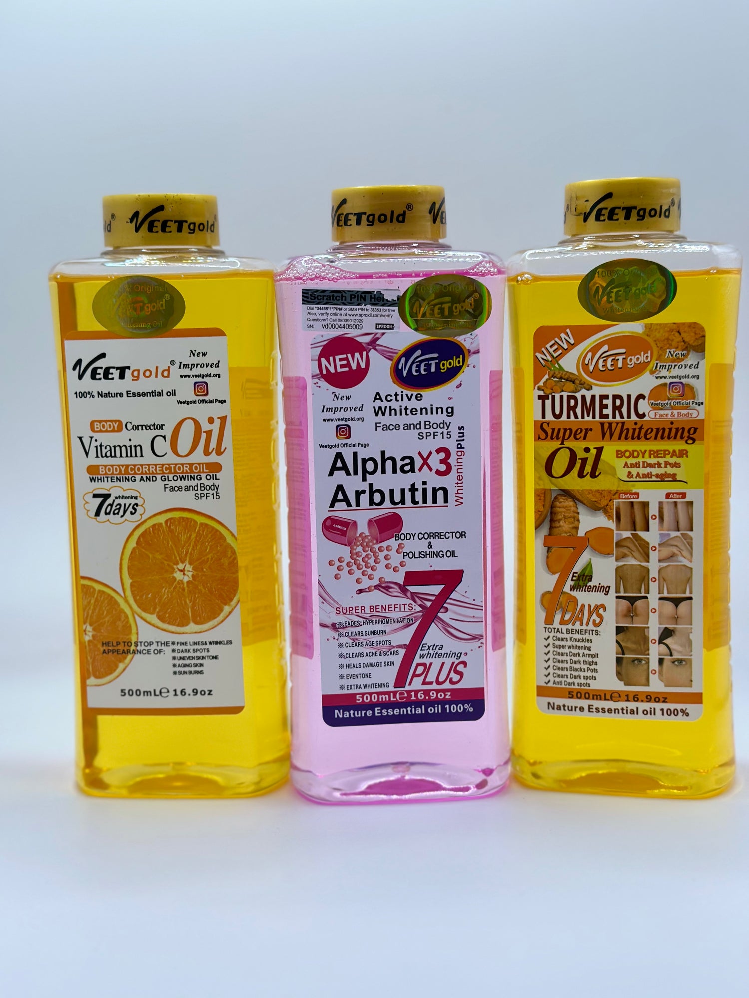 VEET Gold Super Whitening Body Corrector Oil -500ml Veet Gold