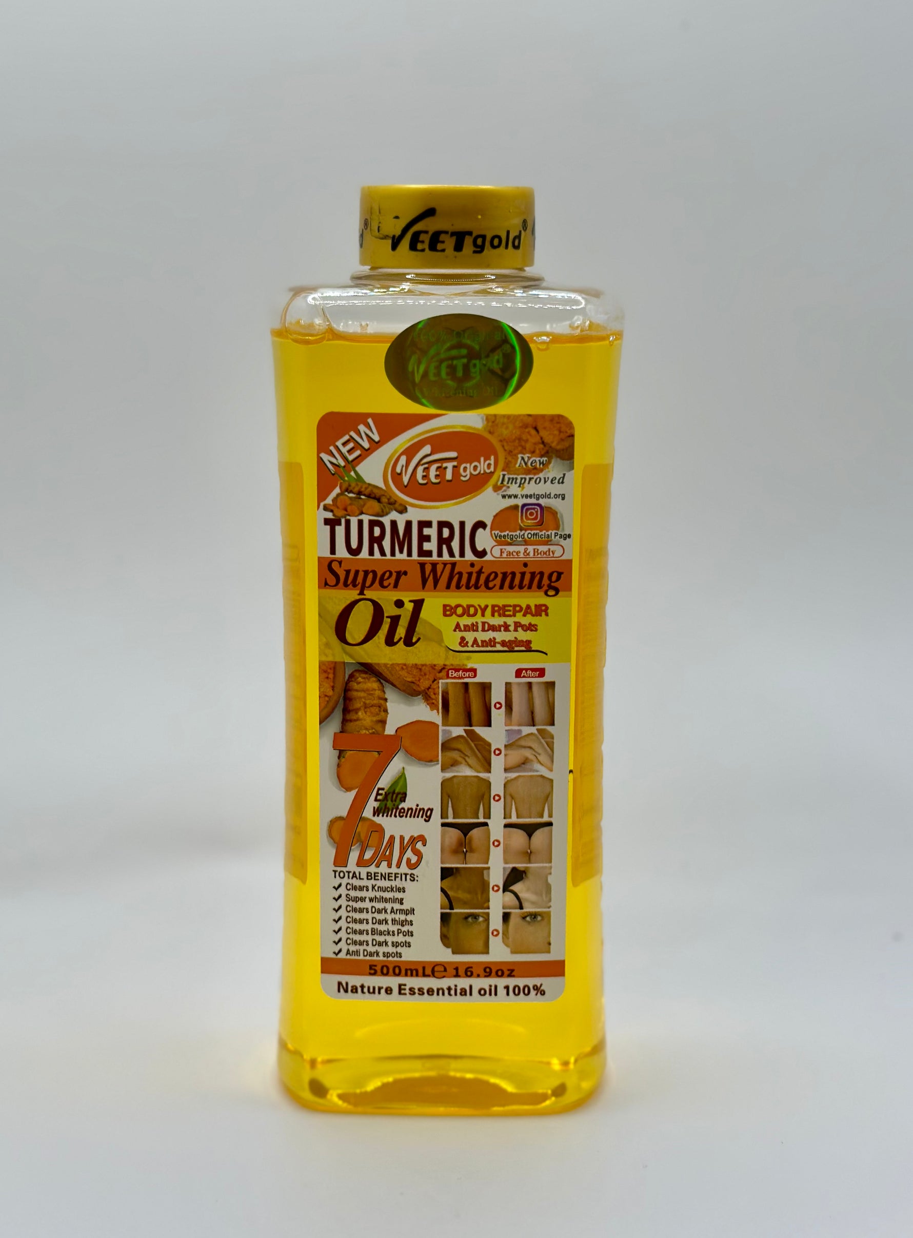 VEET Gold Super Whitening Body Corrector Oil -500ml Veet Gold