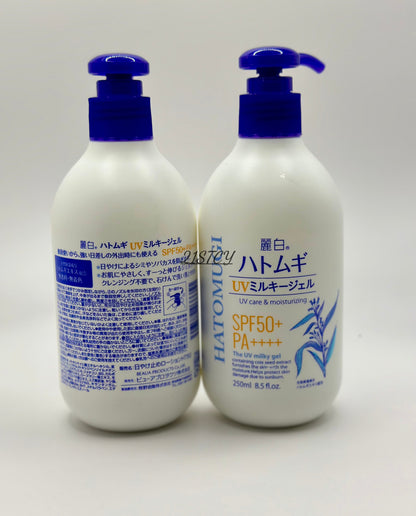 KUMANO Reihaku Hatomugi UV Milky Gel 250ml coixseed SPF50+ PA++++ moisturizing