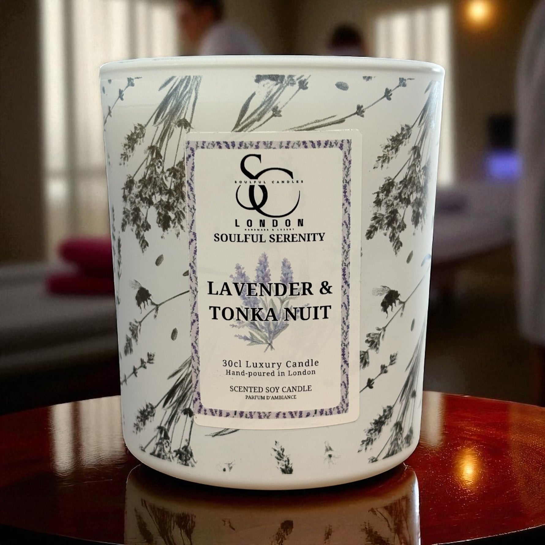 Lavender & Tonka Candle (30cl) – Soulful Serenity | Luxury Soy Wax, 40–45 hr Burn Soulful Candles Uk