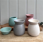 Stoneware Wax Melters with Speckle Finish Soulful Candles Uk