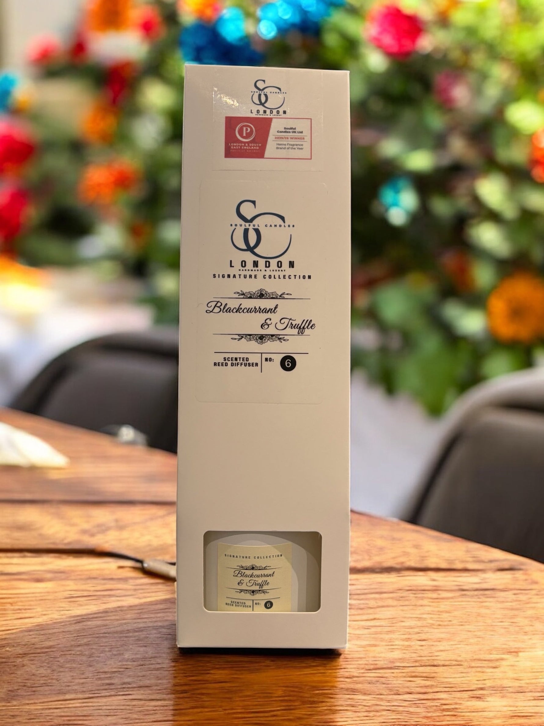 Blackcurrant & Truffle 100ml Reed Diffuser | Luxury Decadent Long-Lasting Fragrance Soulful Candles Uk