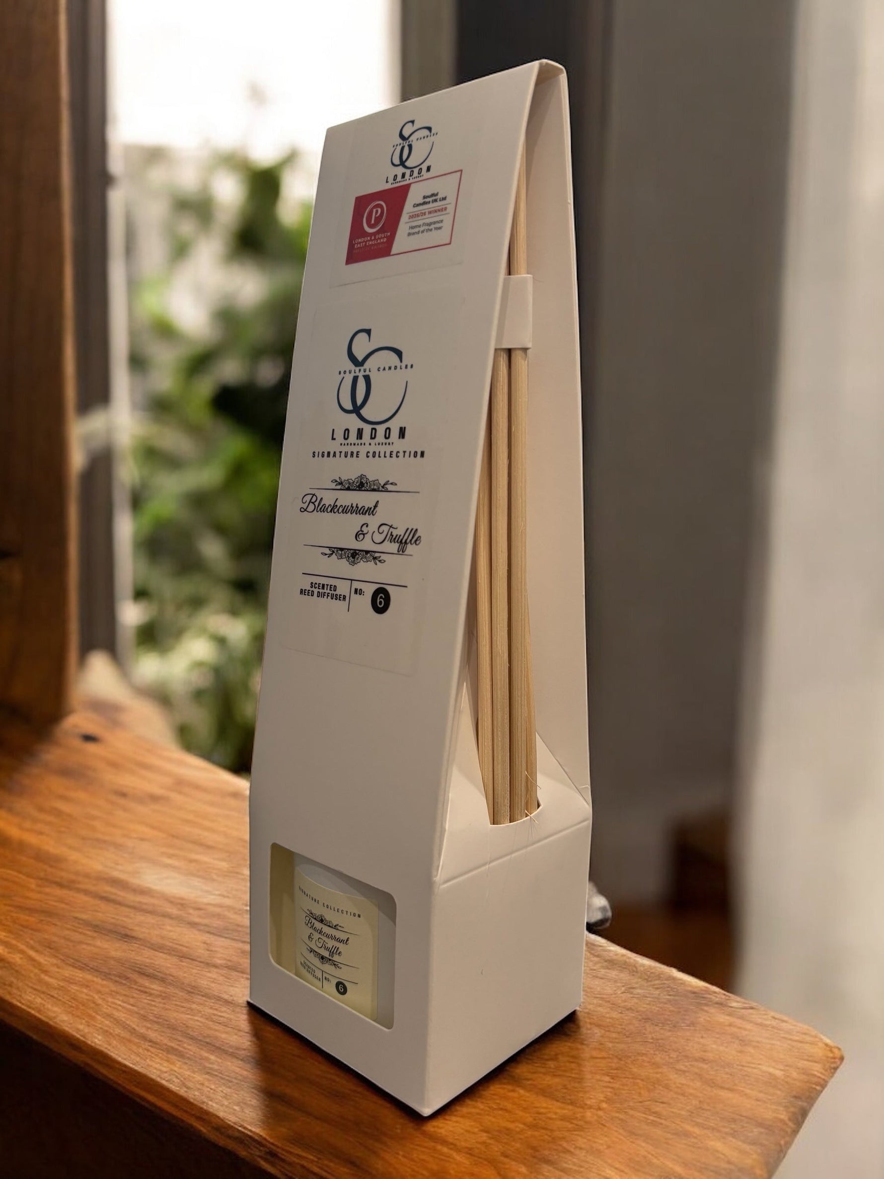 Blackcurrant & Truffle 100ml Reed Diffuser | Luxury Decadent Long-Lasting Fragrance Soulful Candles Uk