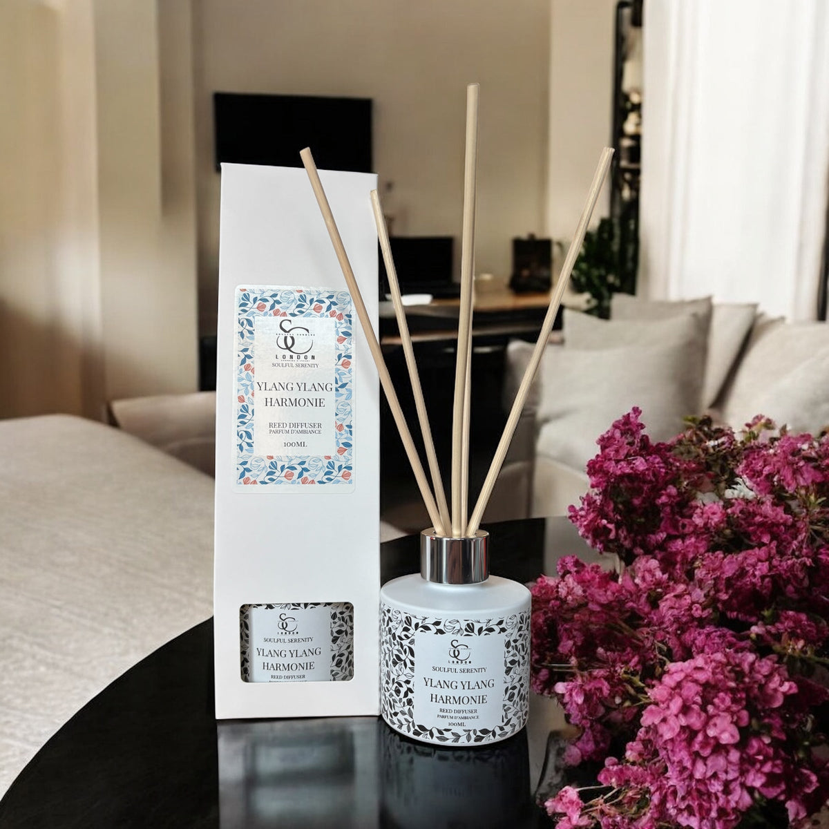Soulful Serenity Range – Ylang Ylang Harmonie 100ml Reed Diffuser Soulful Candles Uk