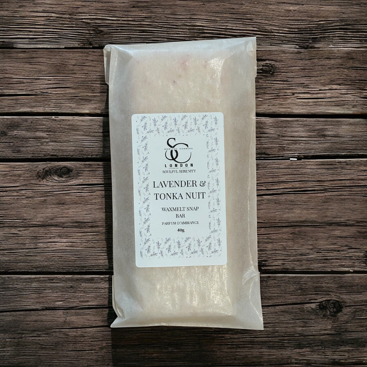Lavender & Tonka Nuit Wax Melt Snap Bar (40g) – Soulful Serenity Range Soulful Candles Uk