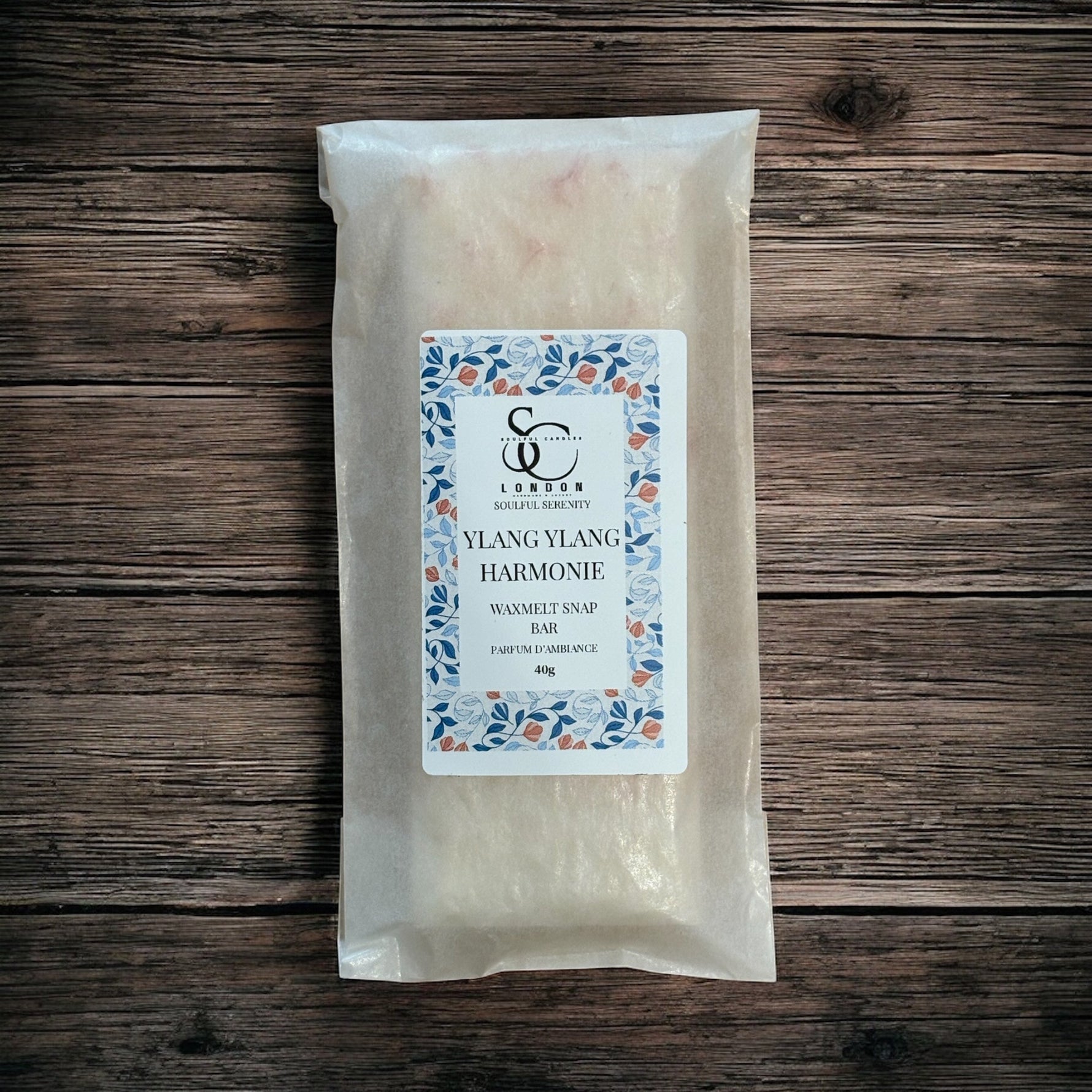 Ylang Ylang Harmonie Wax Melt Snap Bar (40g) – Soulful Serenity Range Soulful Candles Uk