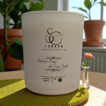 Wood Sage & Sea Salt: Inspired by coastal breezes, the freshness of sage with the crispness of sea salt. Soulful Candles Uk